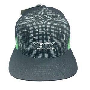 Official Xbox Gear Snapback Hat Microsoft Cap BLACK NWT‎